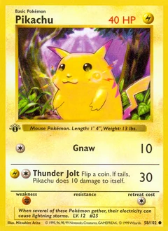 Pikachu Base Set 58/102