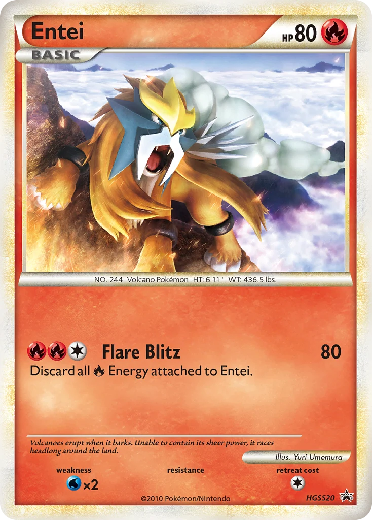 Entei HGSS Black Star Promo HGSS20