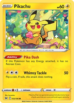 Pikachu Origen Perdido 52/196