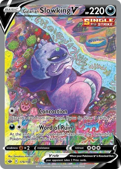 Galarian Slowking V Reinos Glaciales 179/198